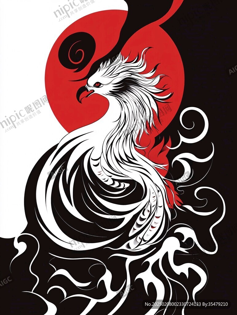 凤凰朱雀插画