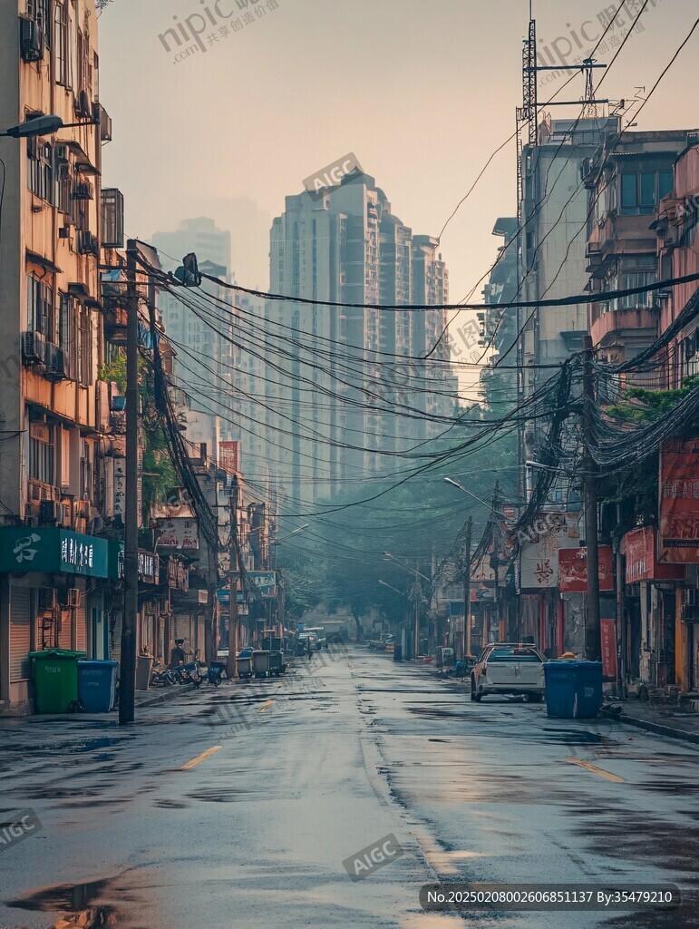 雨季街头