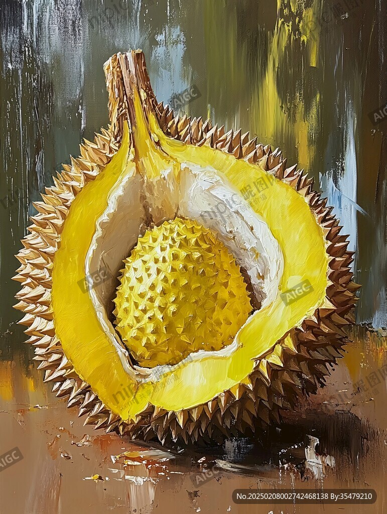金枕榴莲插画