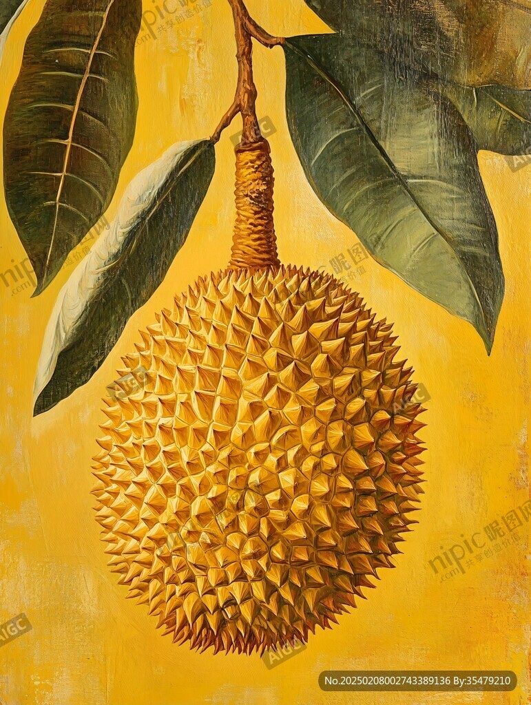 金枕榴莲插画