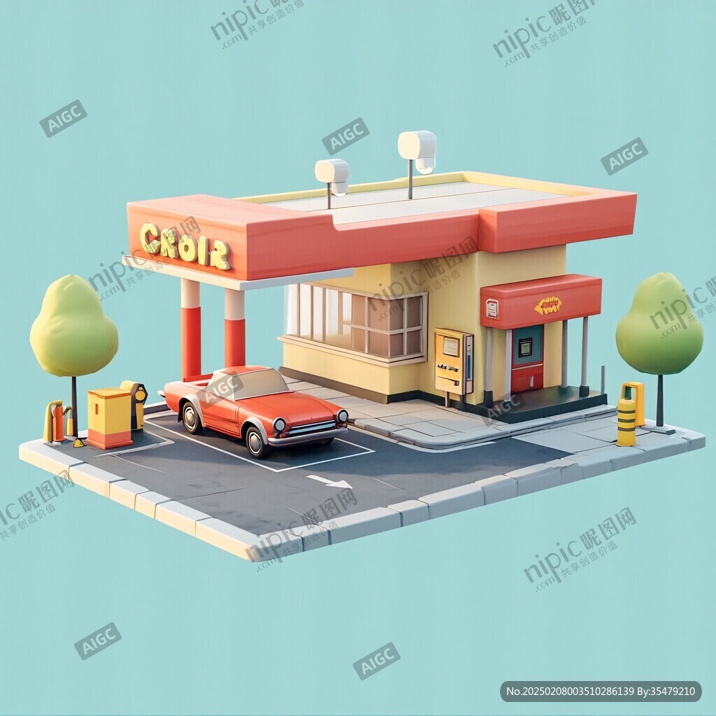 加油站3dmax