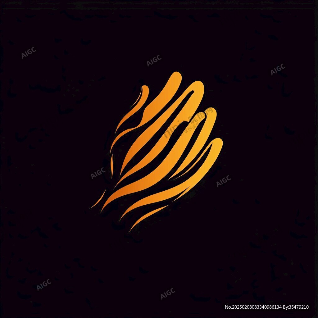 金色笔刷logo