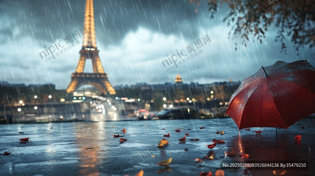 唯美雨景