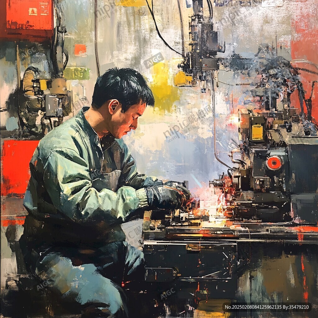 铆工罗西画作