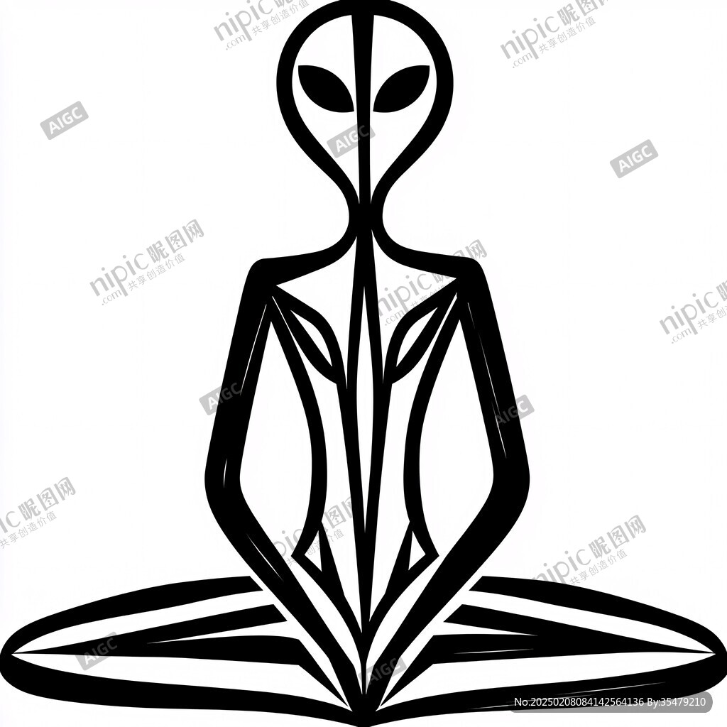 打坐的人logo