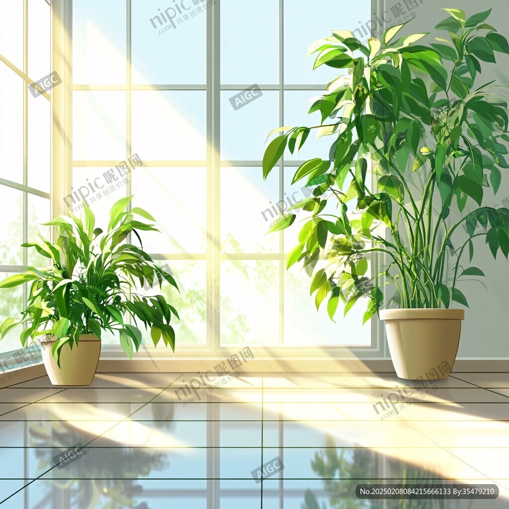 窗台插画