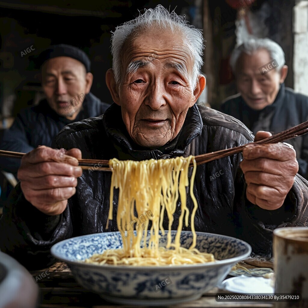 蹲着吃面
