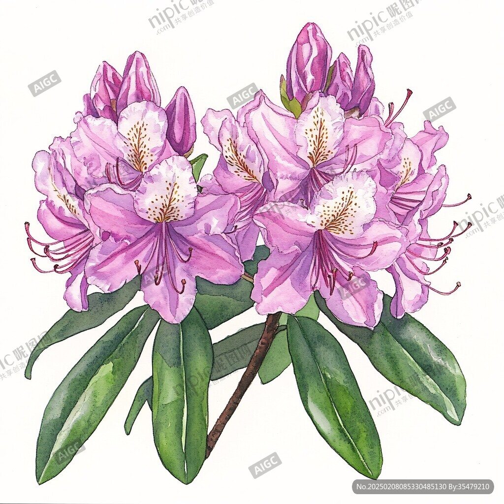 手绘杜鹃花