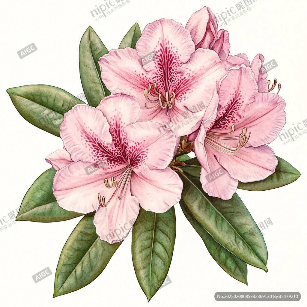 手绘杜鹃花