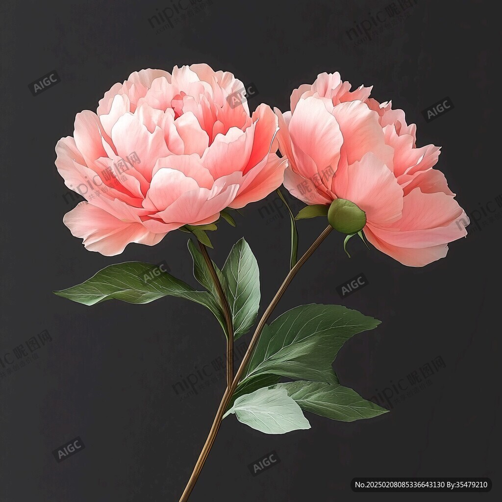 3d牡丹花