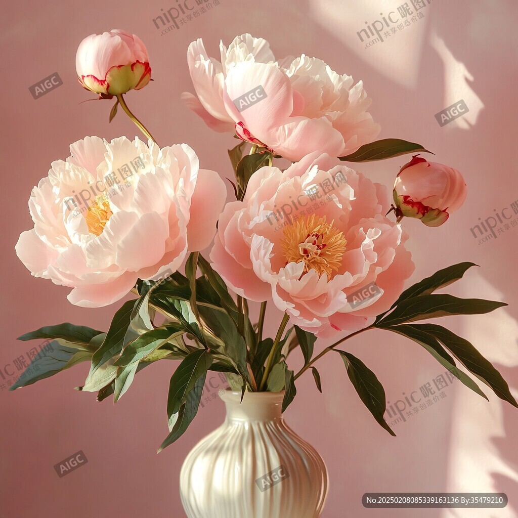 芍药花瓶插