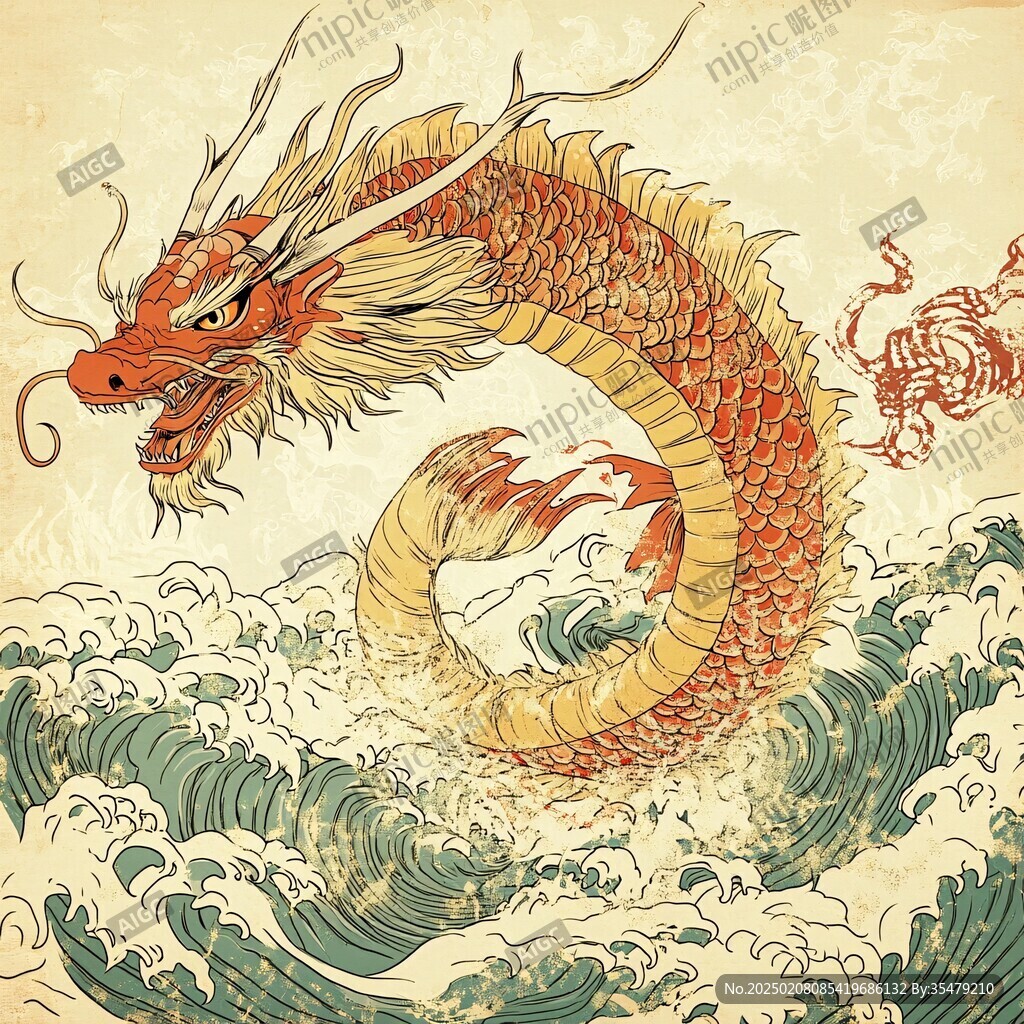龙年手绘插画