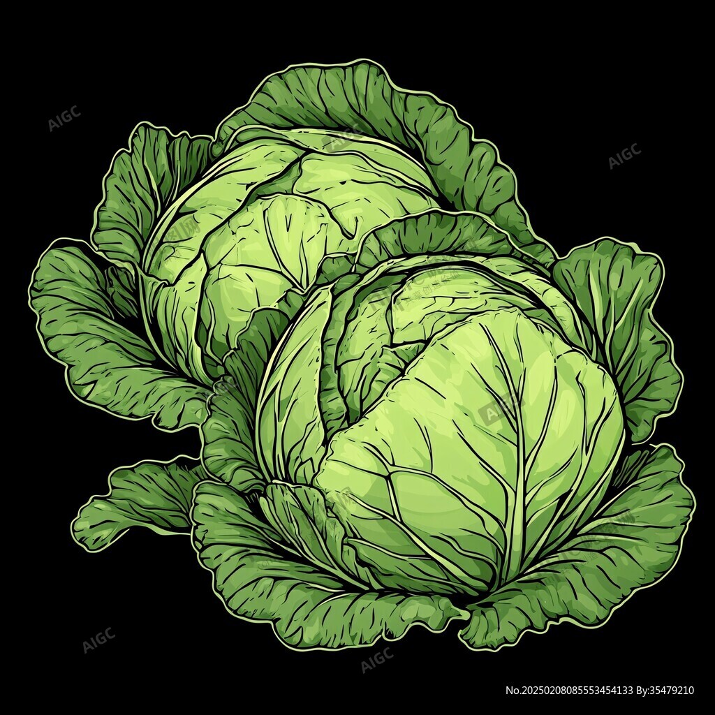 手绘包菜