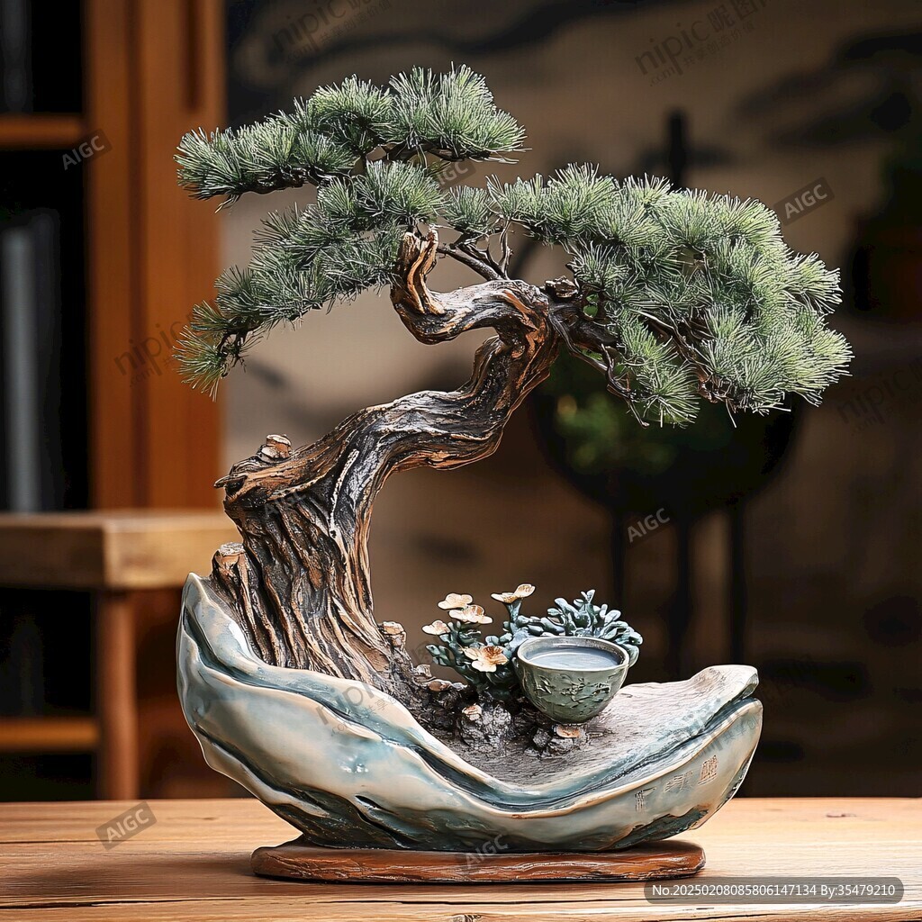 迎客松花盆