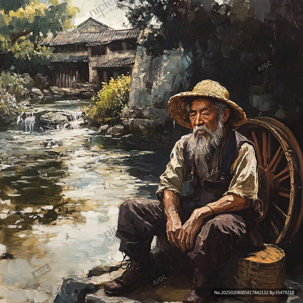渔翁立体画