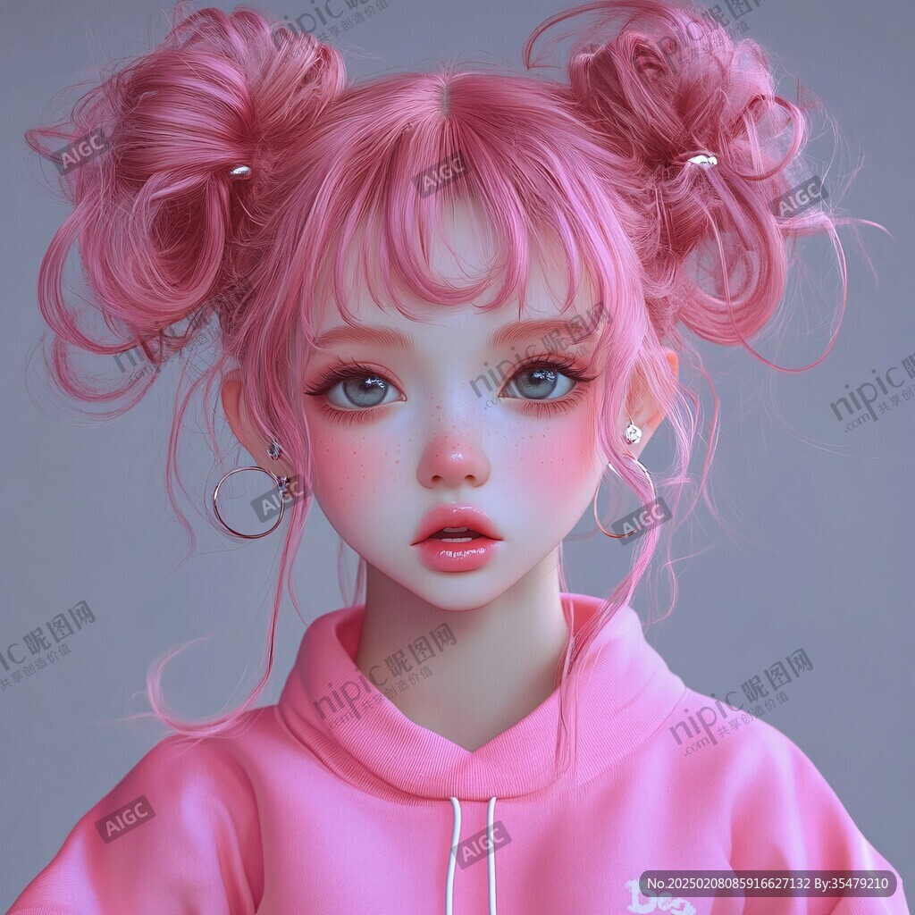 粉色头发少女