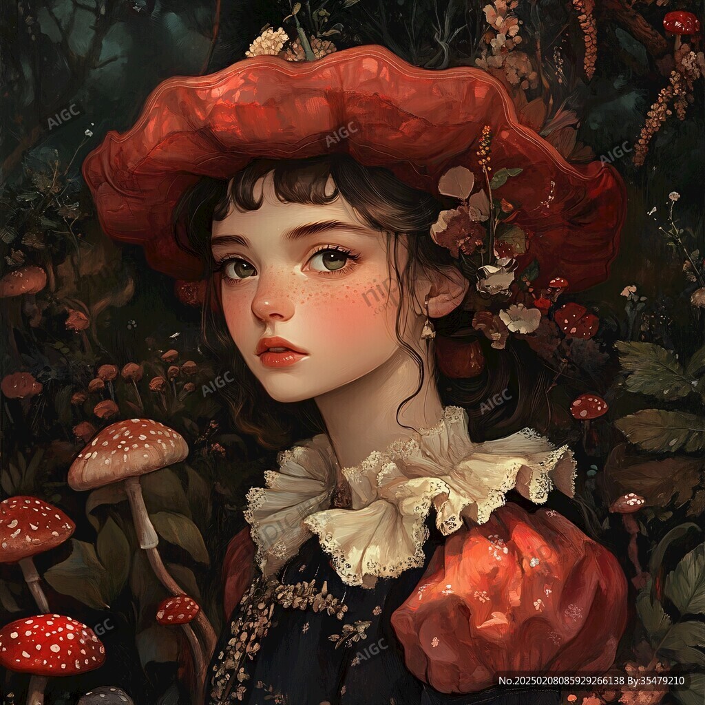 采蘑菇的姑娘