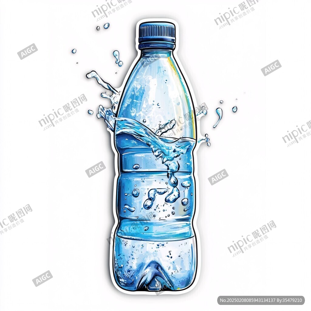 矿泉水插画