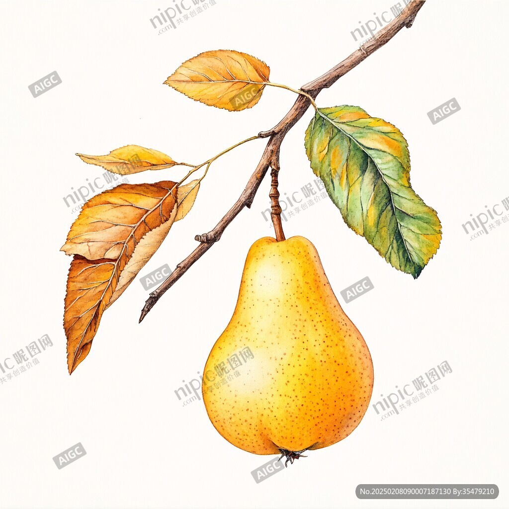 黄金梨插画