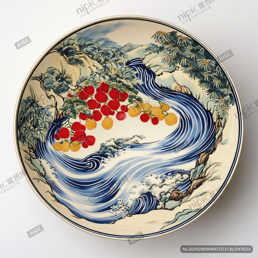 风景纹盘