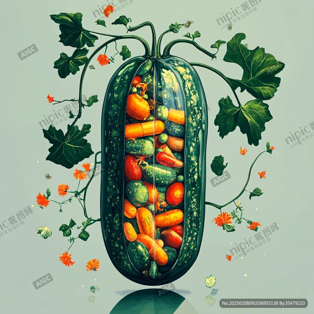 艺术感蔬菜图案设计