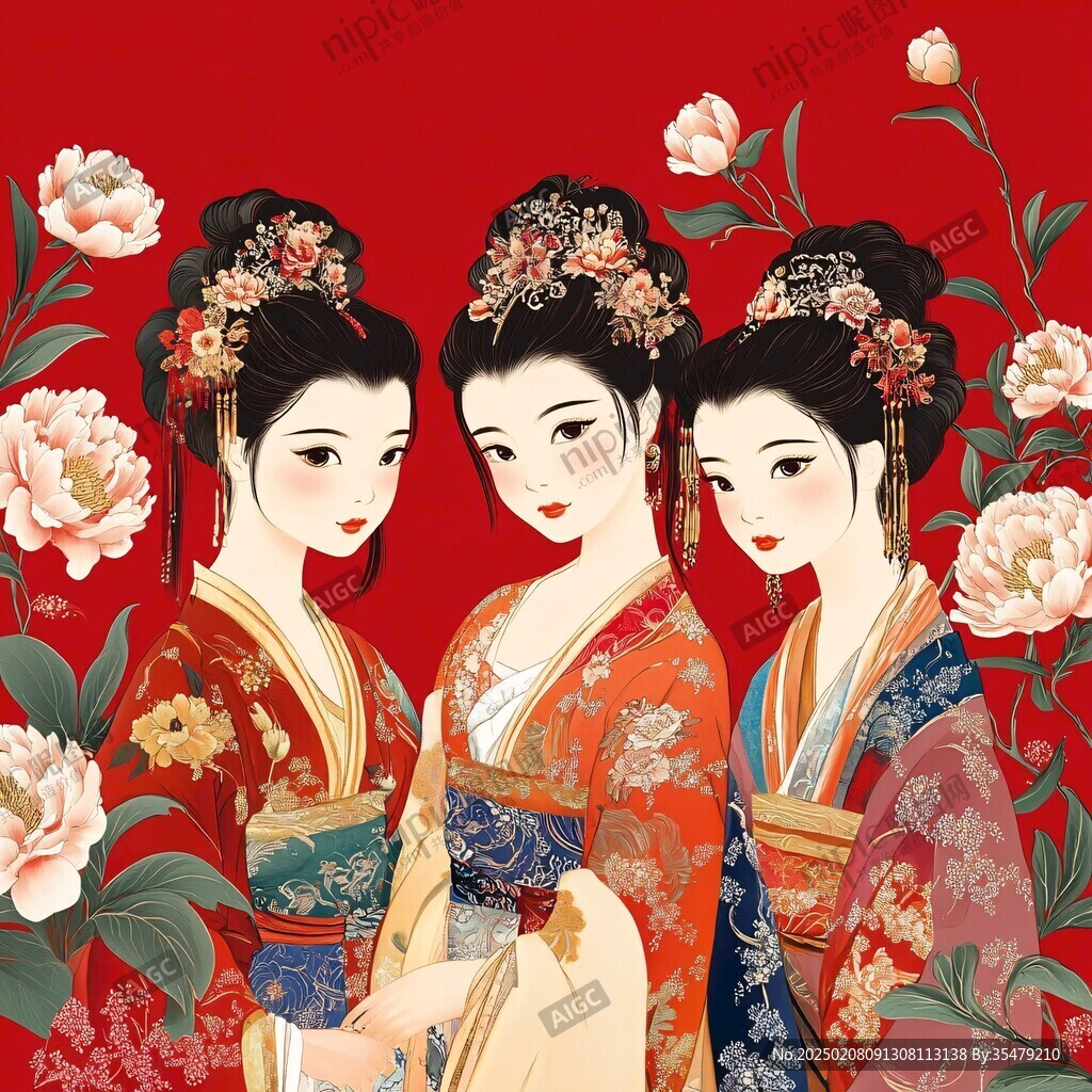 四大美女插画