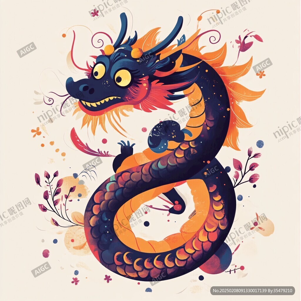 龙年插画元素