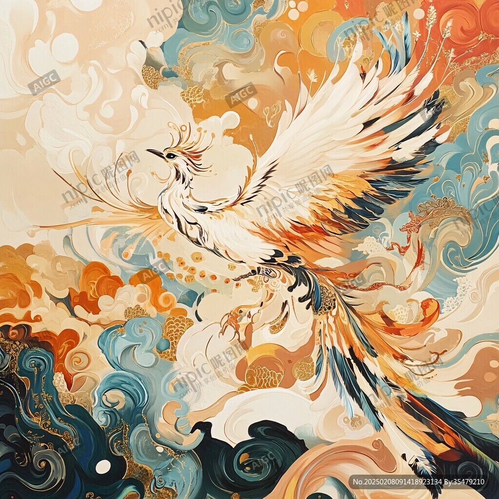 凤凰包装插画