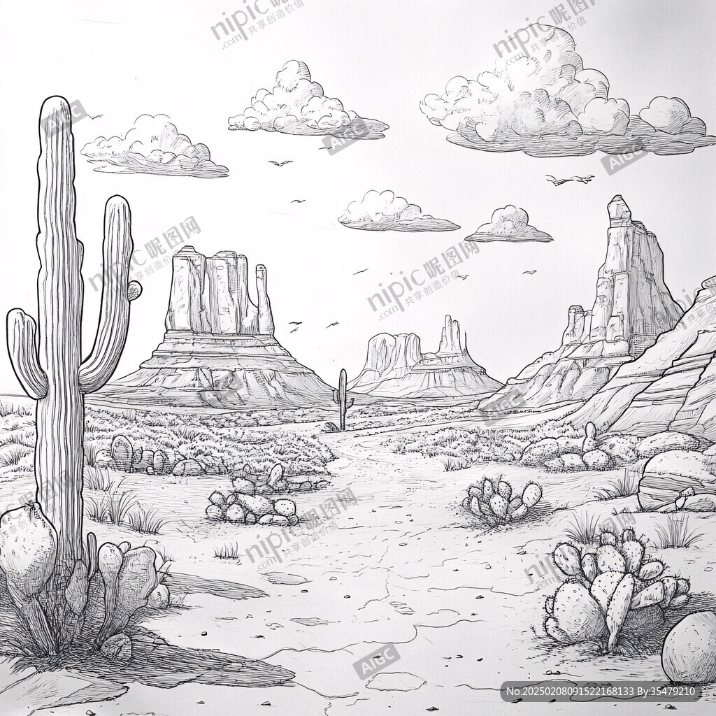 西部地区插画
