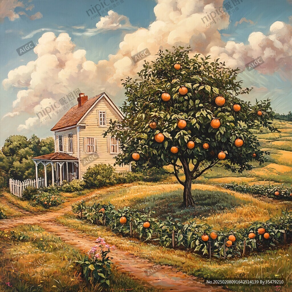 欧美田园风光油画