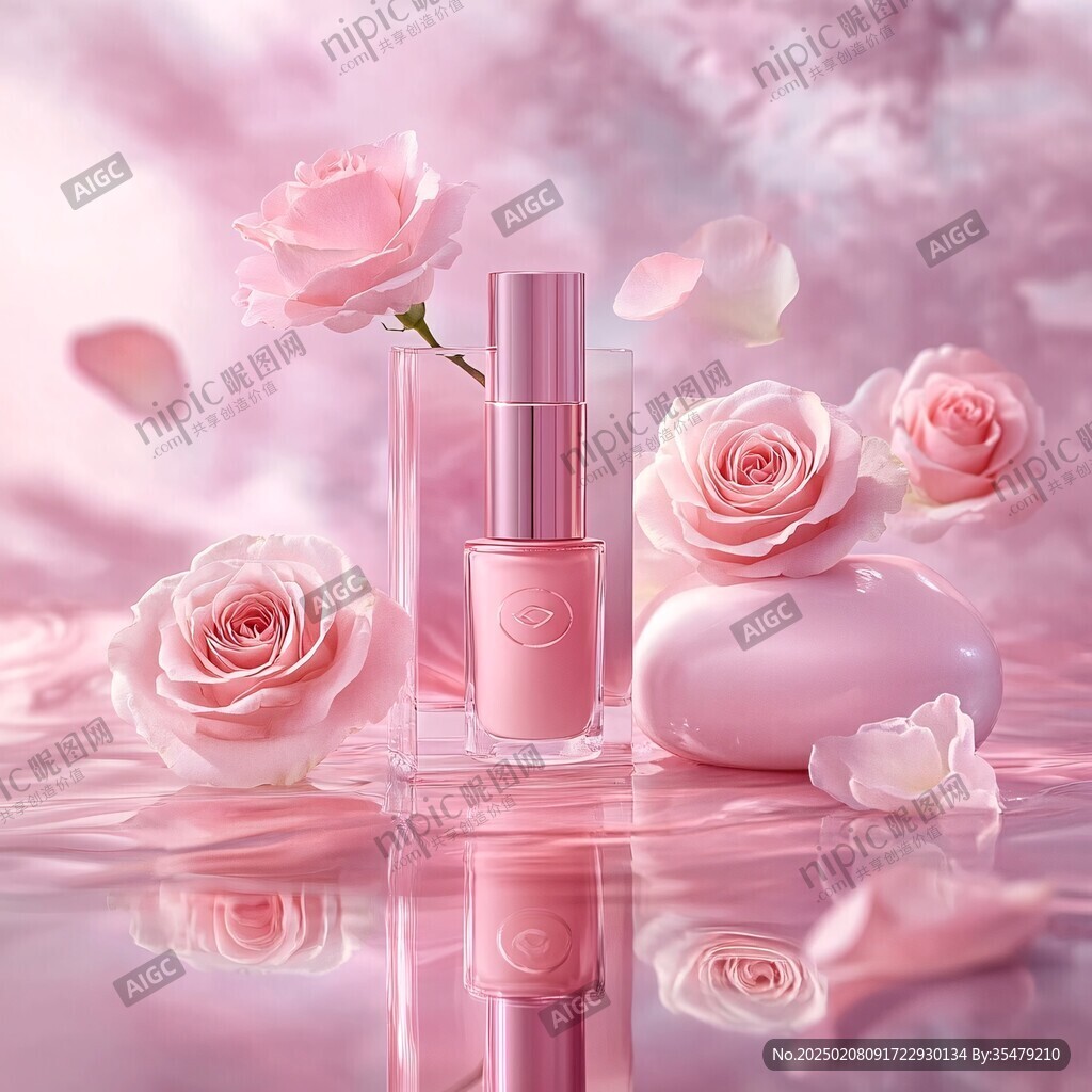 玫瑰花化妆品设计