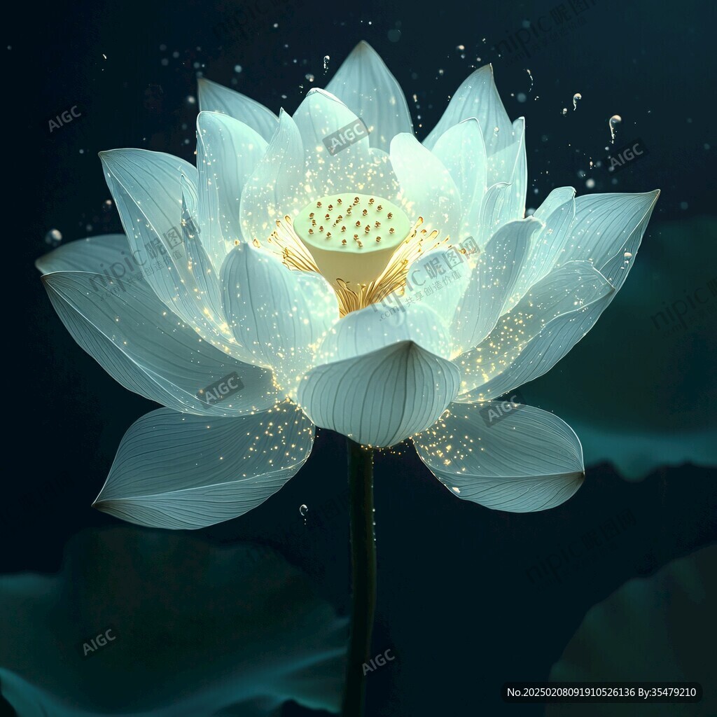 莲花插画啊