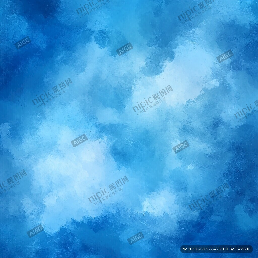 梦幻深蓝水彩背景
