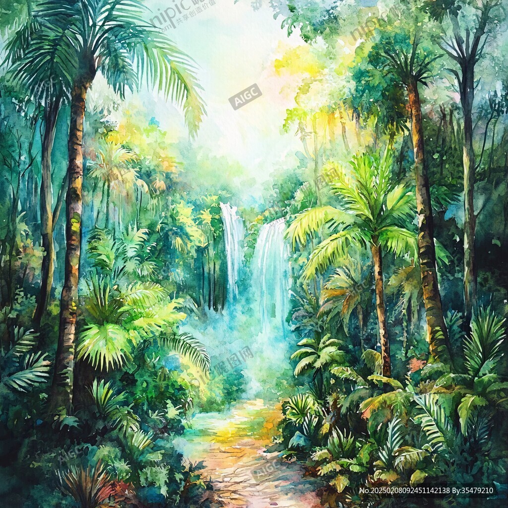 丛林风景画
