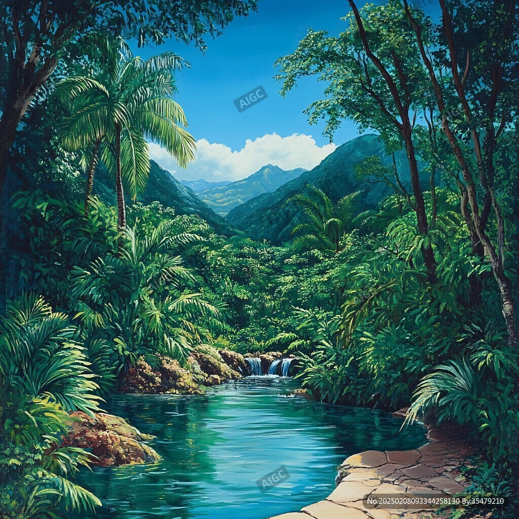 丛林风景画