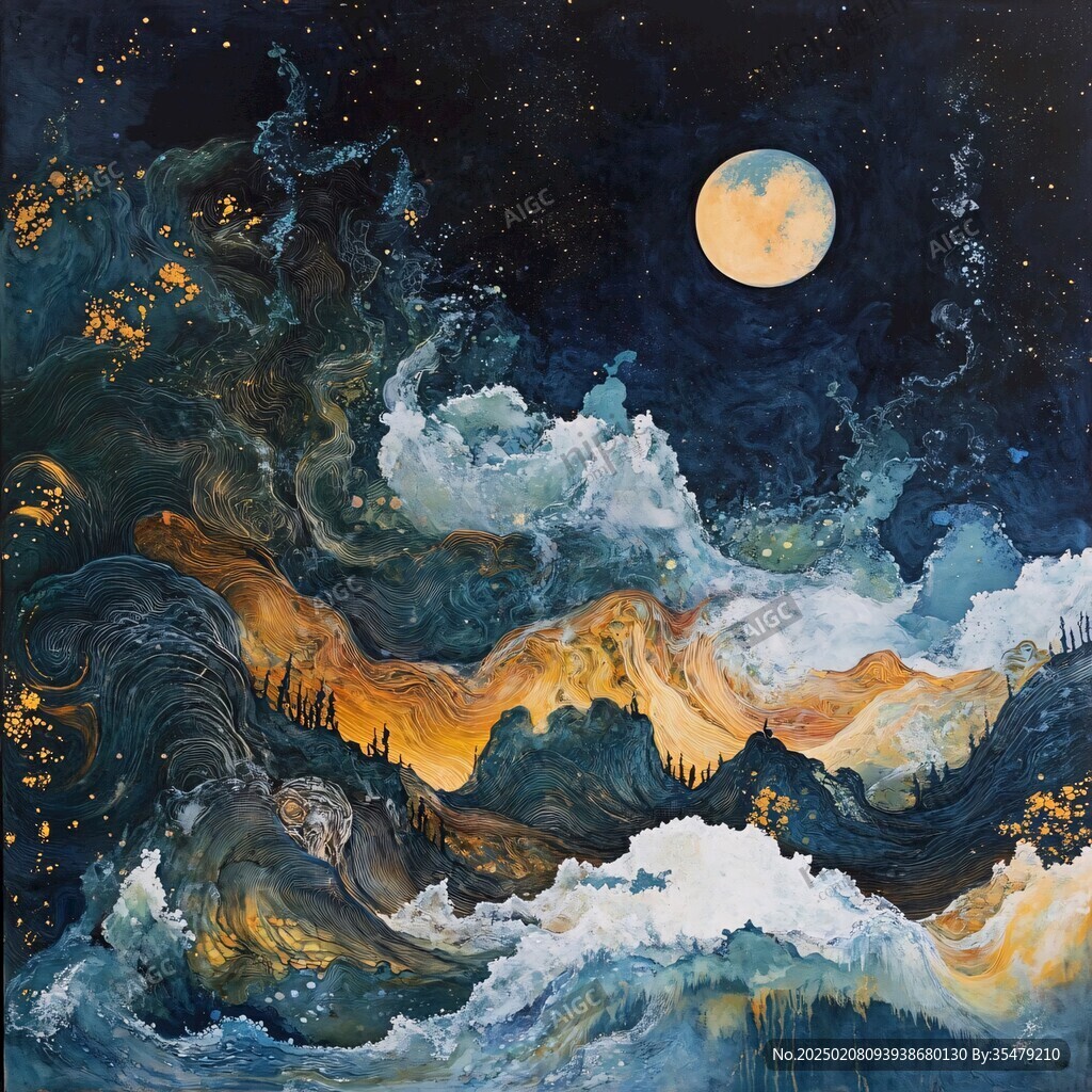 星月河幻想插画