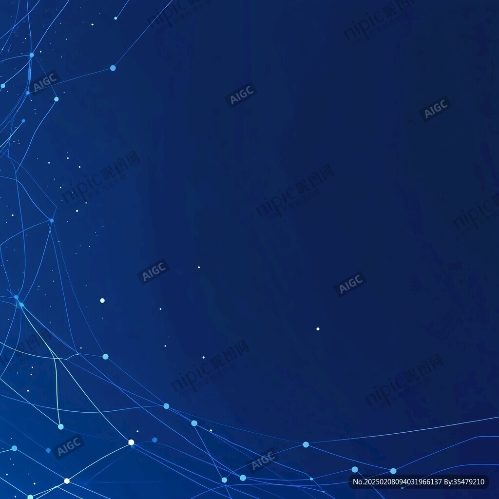 线条网络蓝色背景