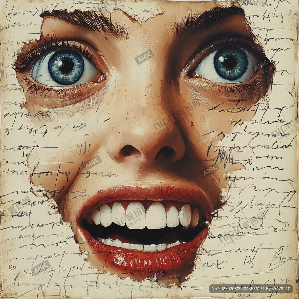 数字肖像插画