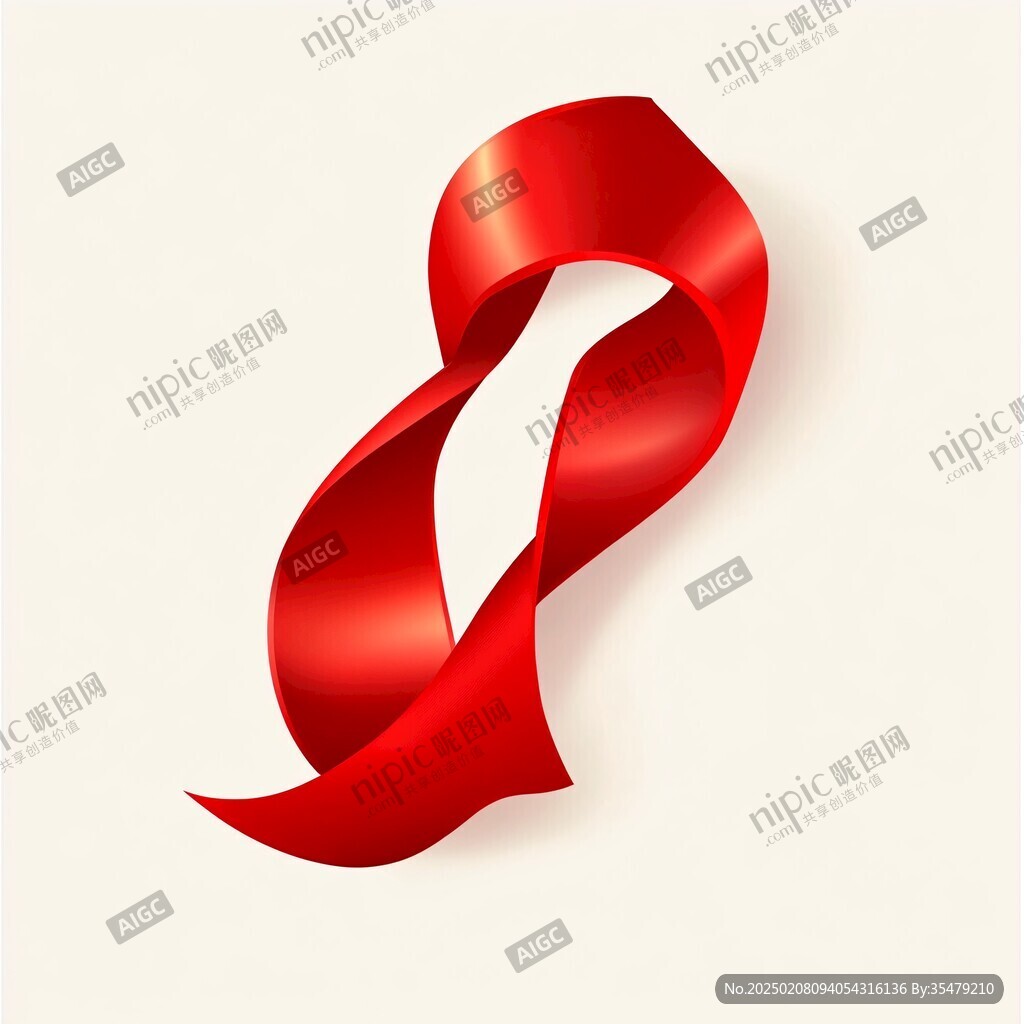 红飘带彩带标志图案