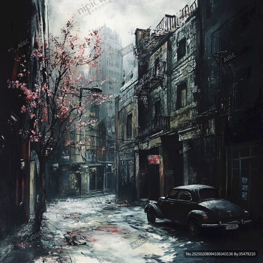 街景油画