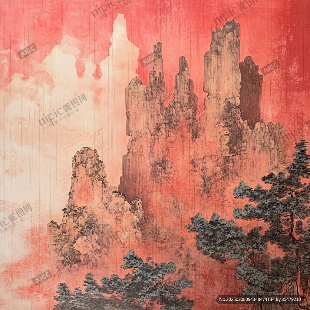 松涛映红