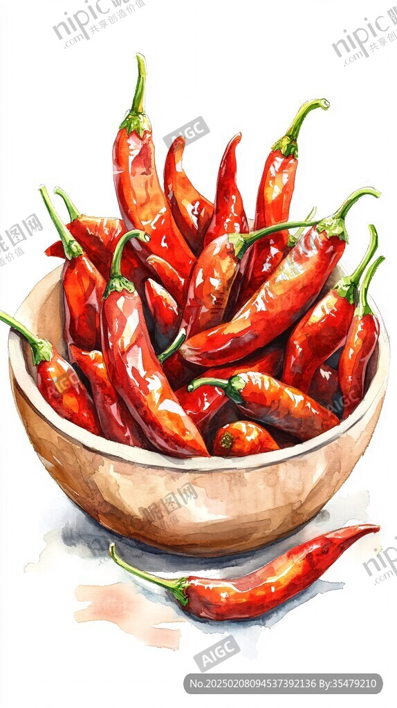 辣椒插画场景图