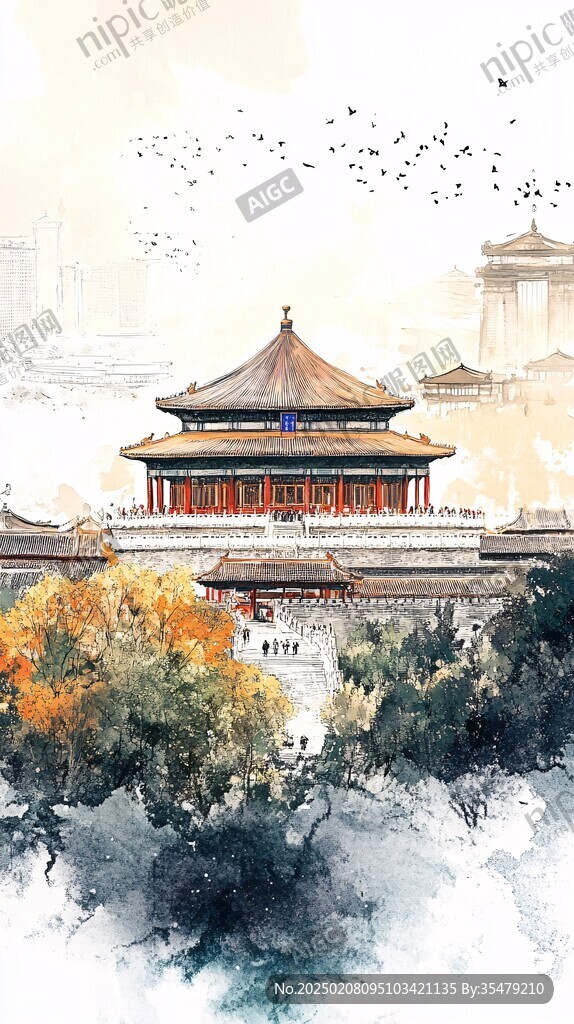 崇安阁插画