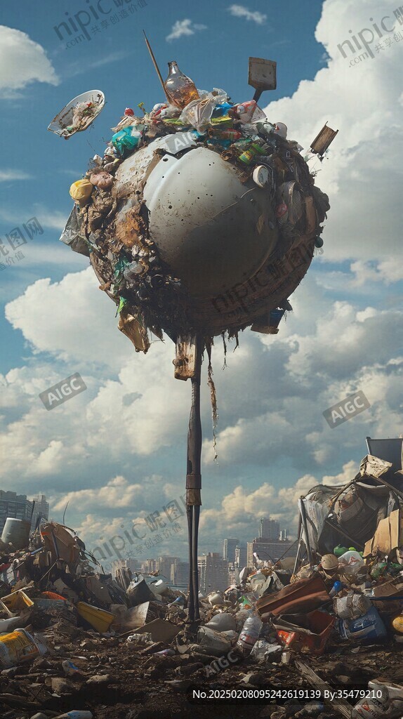 废弃物插画
