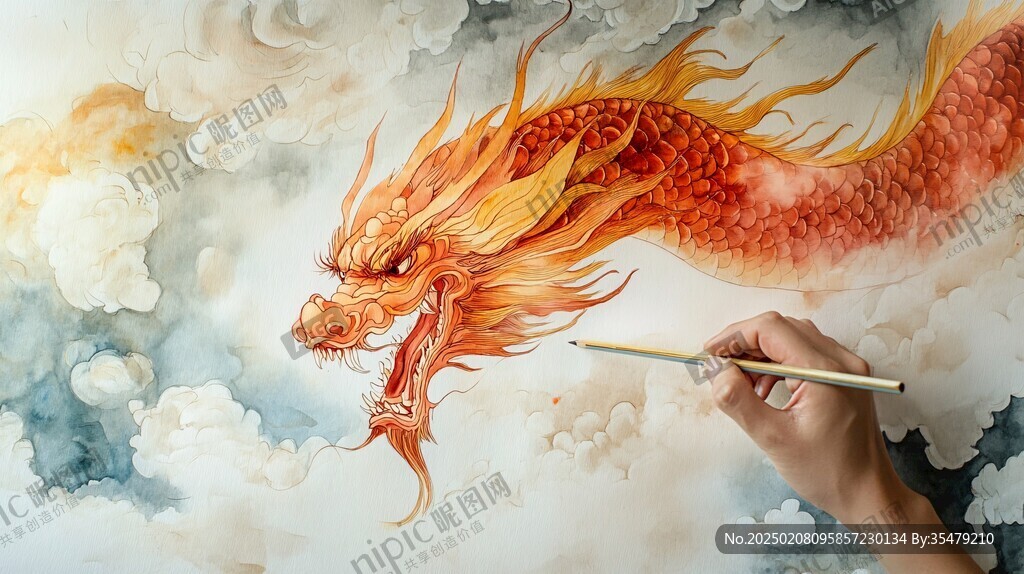 龙年横版插画