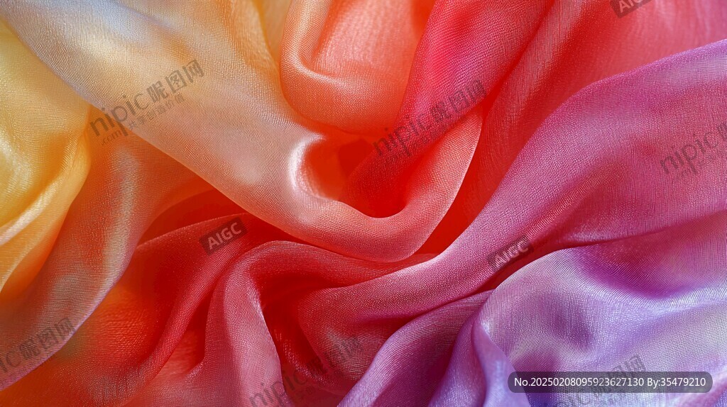 绚丽彩色丝绸
