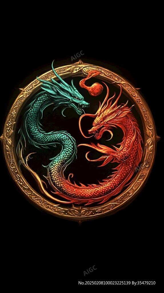 高清唯美双龙戏珠
