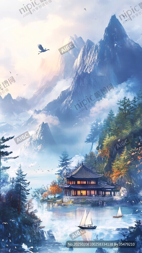 古风山水场景