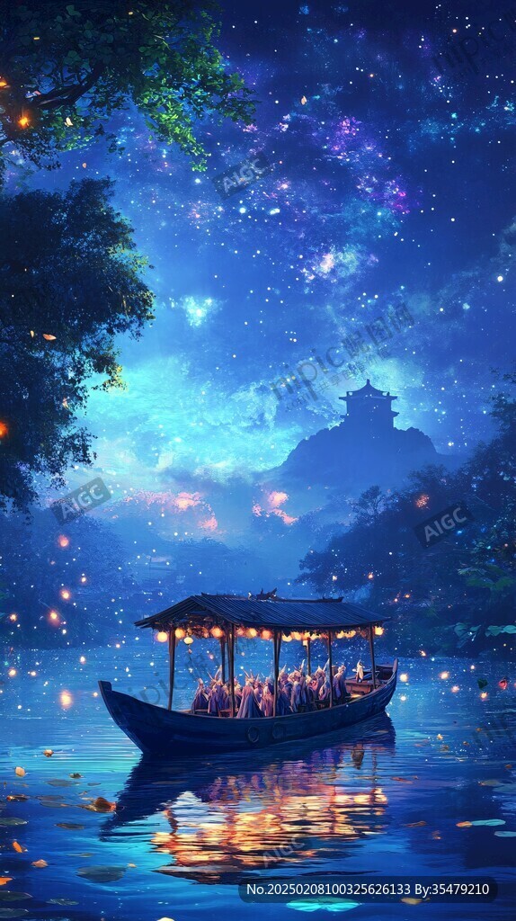 星月河幻想插画