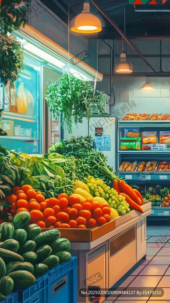 菜市插画